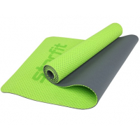 Коврик для йоги TPE перфорированный, ярко-зеленый Starfit  FM-202